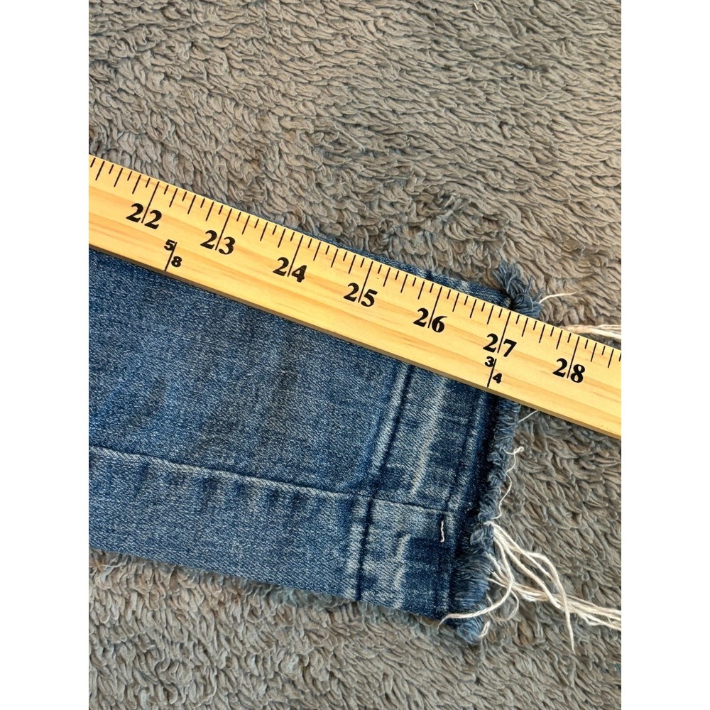 KanCan Jeans Womens 24 Skinny Mid Rise Denim Stretch Frayed Hem Light Wash - Picture 6 of 11